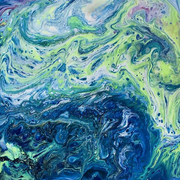 Of Van Gogh's Starry Night, 2018, ,</> Mixed media on canvas, </>12" x 12"