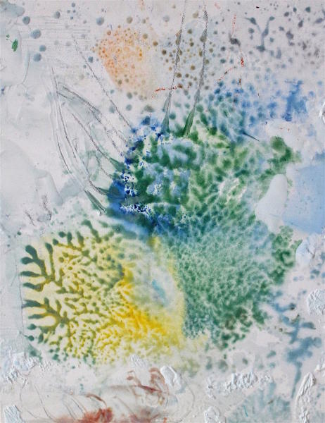 Of The Sea (Homage to Coral Reefs, 2014, </>Encaustic on encaustibord, </>10" x 8"
 