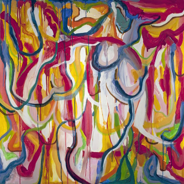 The Ides of March I, 2015, </>Oil and acrylic on canvas, </>42"h x 42"w