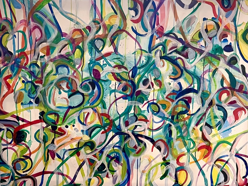 Patience, 2020, </>Acrylic and oil on canvas, </>30"h x 40"w