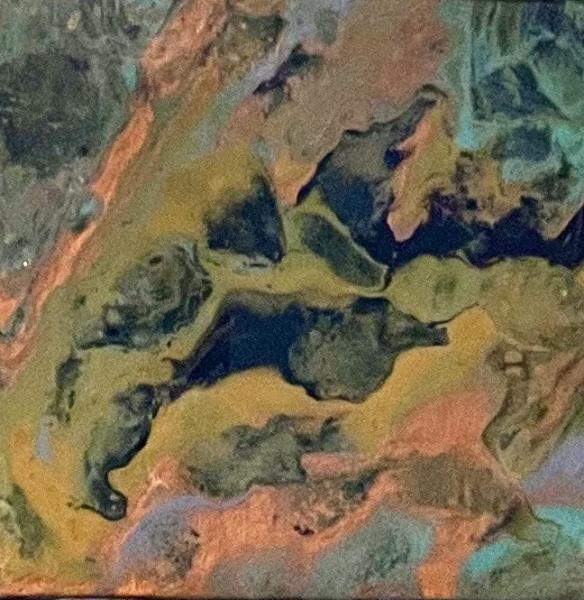 Canyon Colors, 2021, </>Mixed media on canvas,  </>8" x 18"